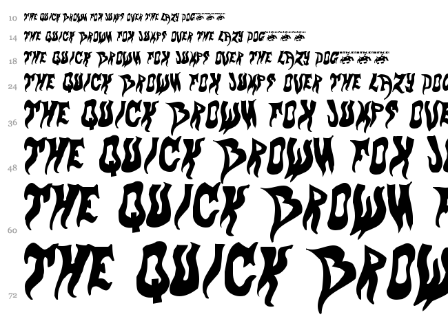 Evol font waterfall